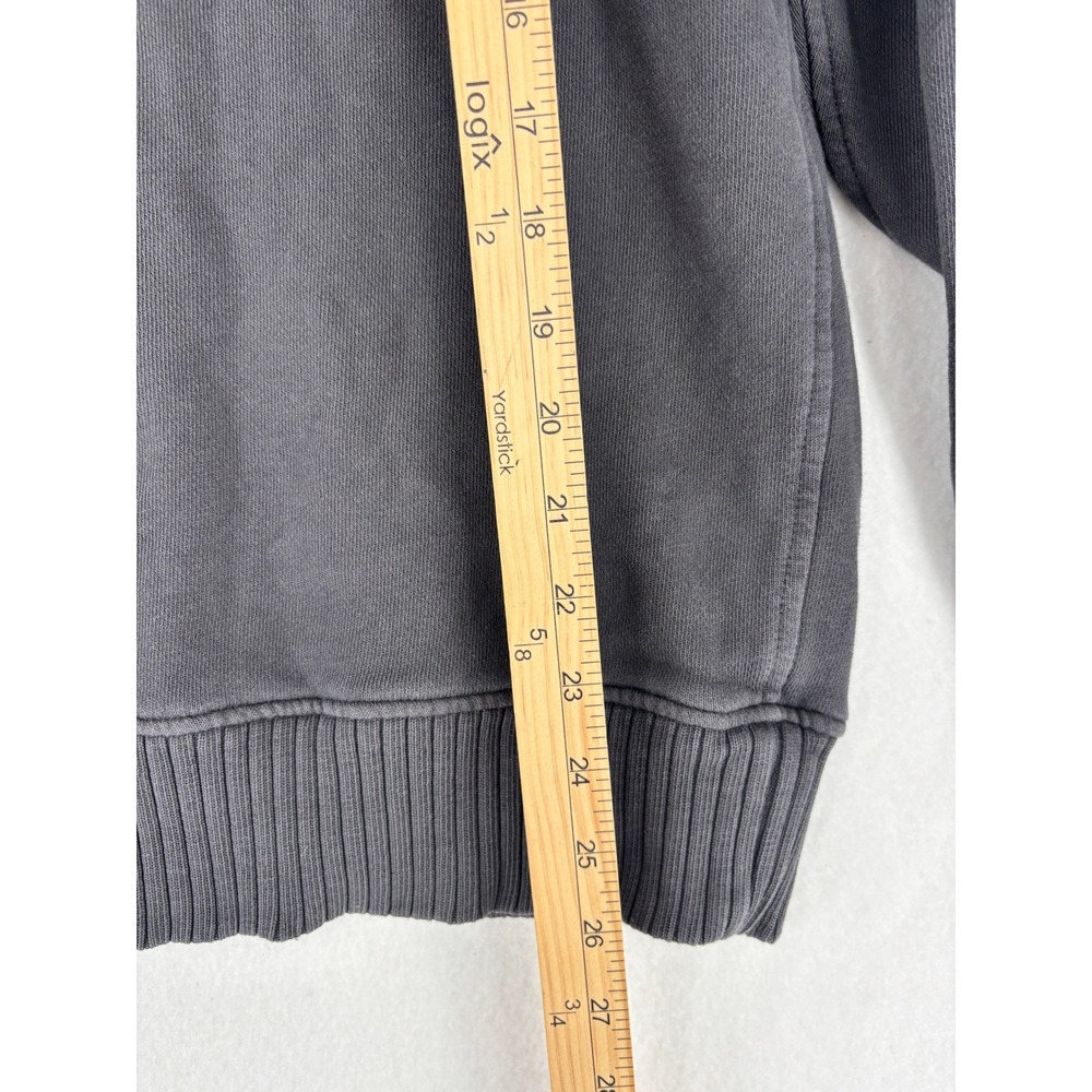 Aerie Sweatshirt Womens S Gray Quarter Zip Pullover Ribbed Trim Relaxed Fit - Picture 8 of 8